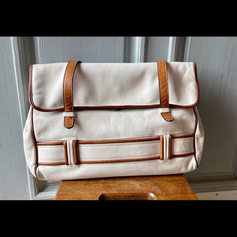 Lord & Taylor vintage leather satchel purse
